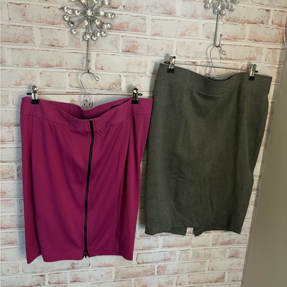 Torrid Elegant Pink and Gray Skirt Set - Picture 6 of 8